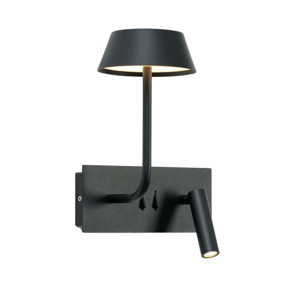 Applique en métal et aluminium Noir 26.5 cm