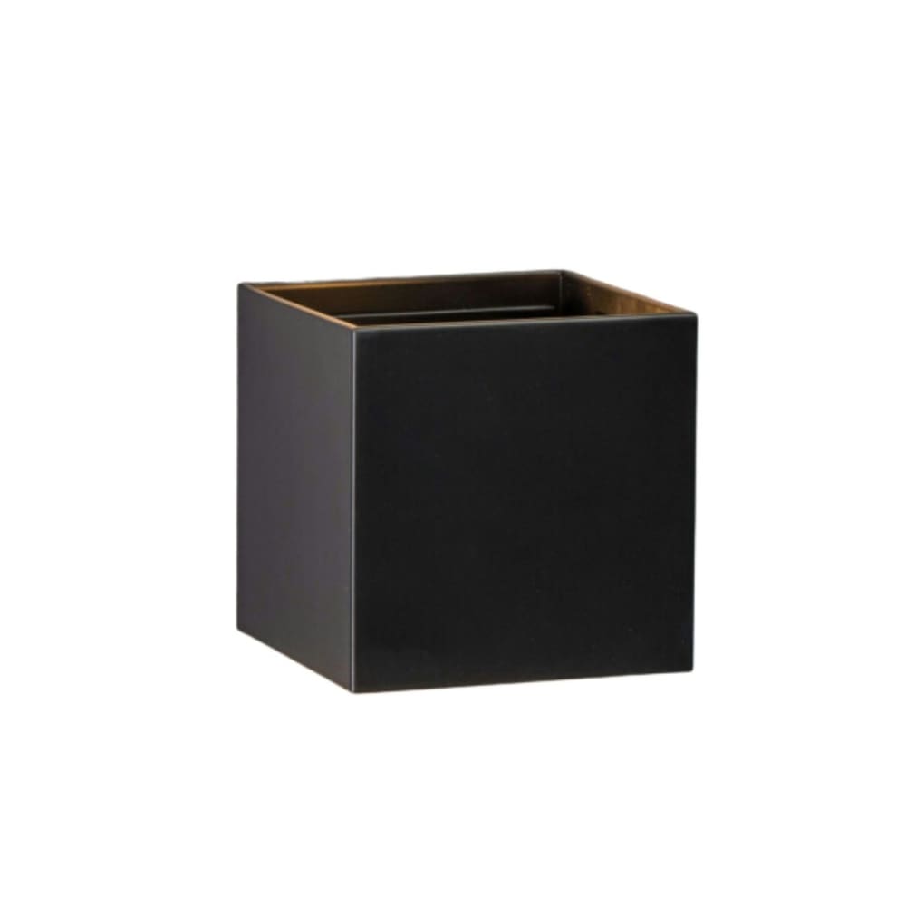 Kosilum Wandleuchte aus Aluminium 10 cm, Schwarz Schwarz Metall