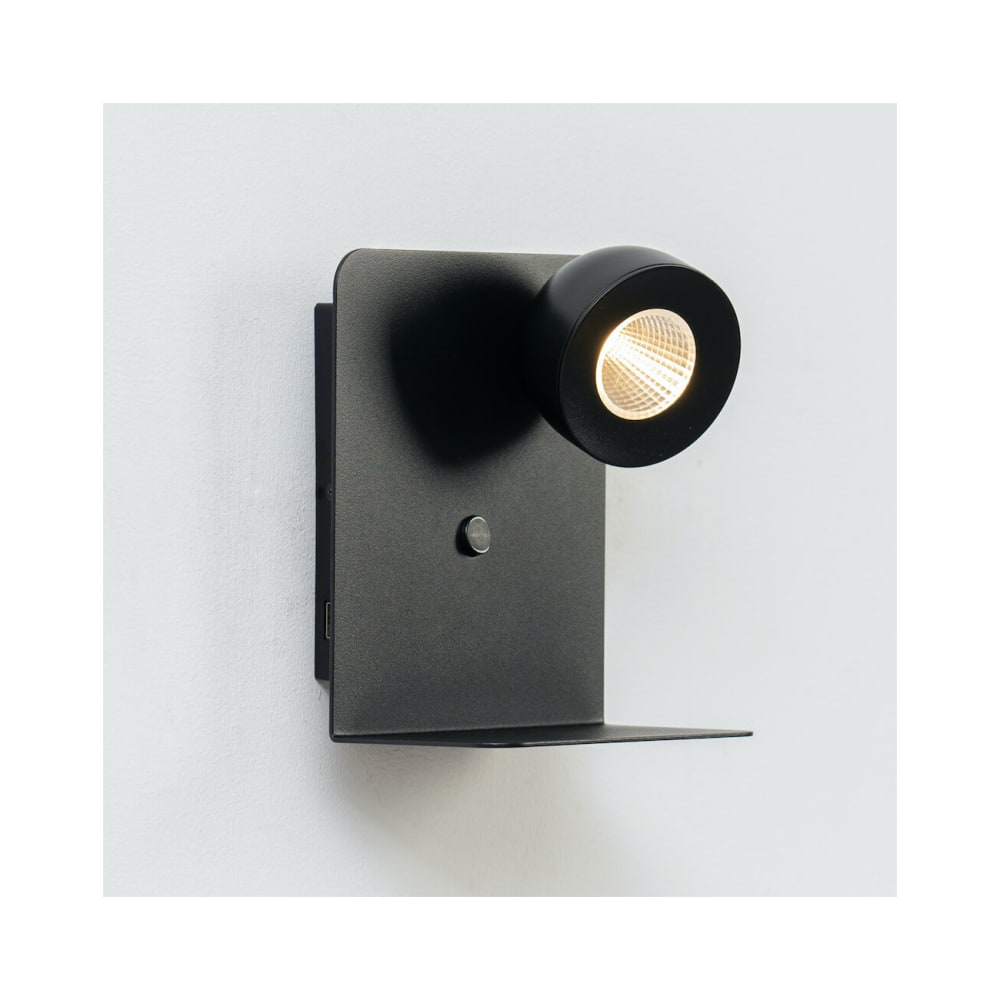 Applique en aluminium noir 18 cm — vue 4