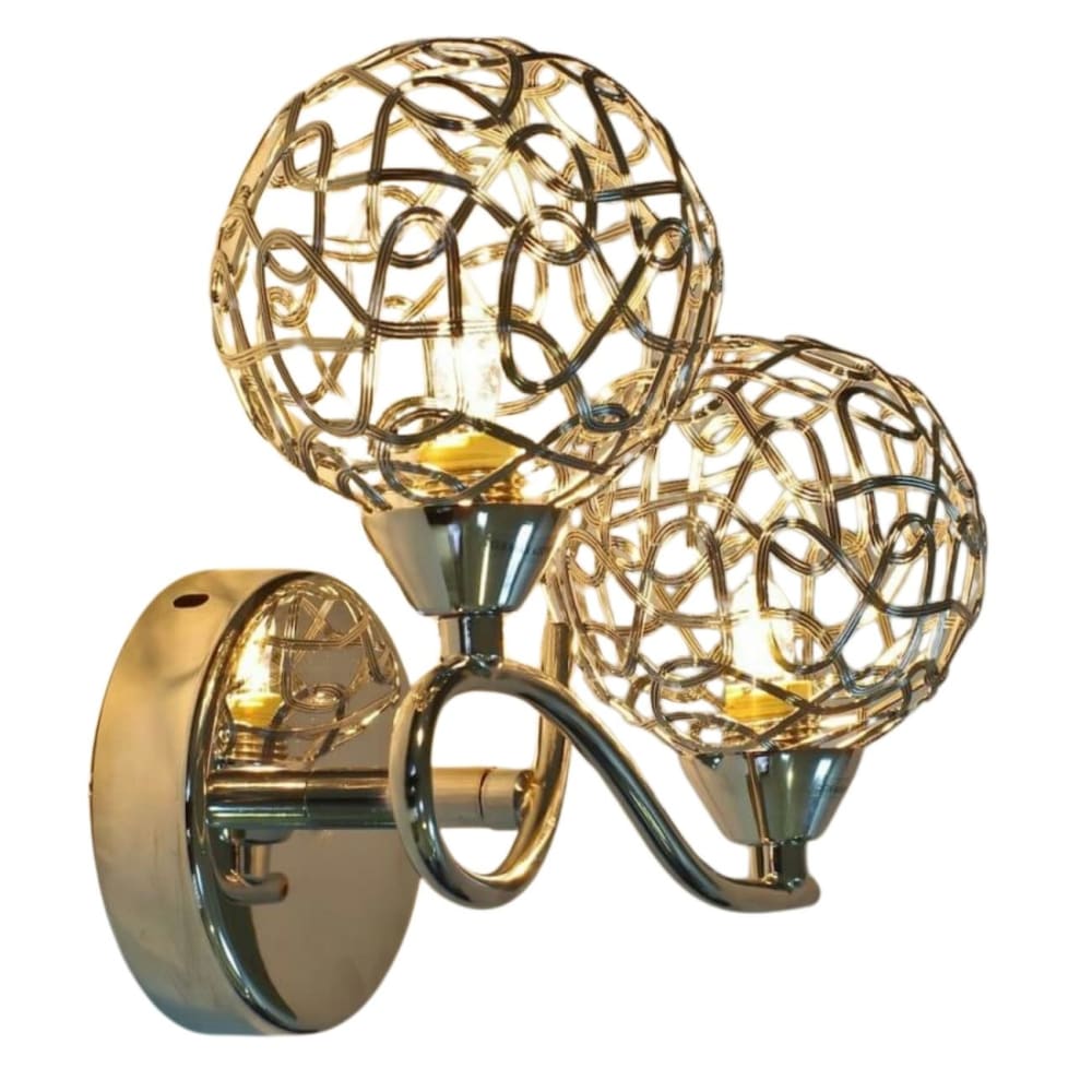 Applique en métal et aluminium Argenté / Chromé 25 cm