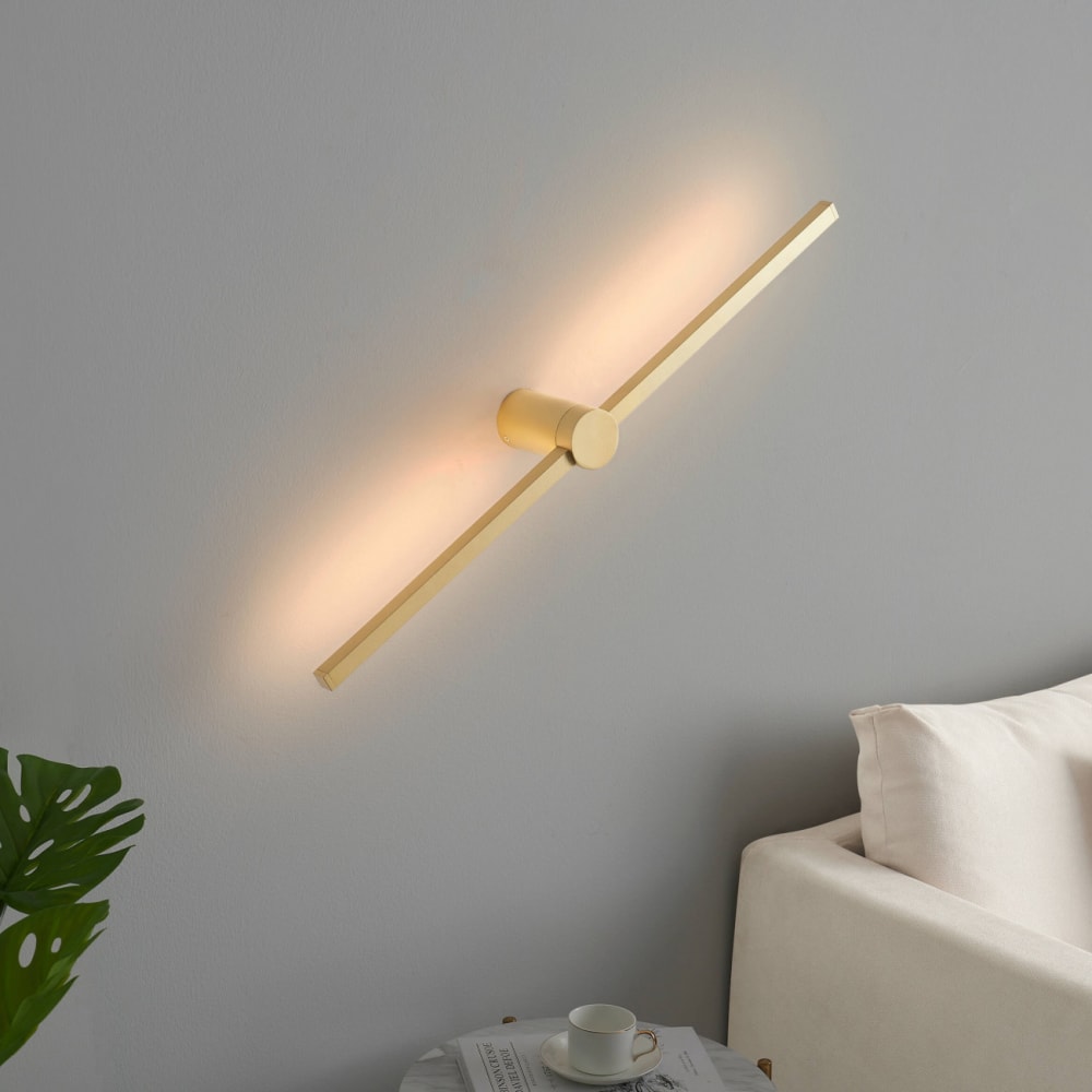 Applique en métal et aluminium doré 80 cm - Maisons du Monde
