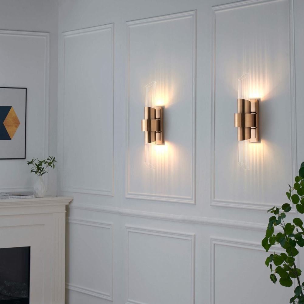 Applique en verre doré / laiton 75 cm — vue 4