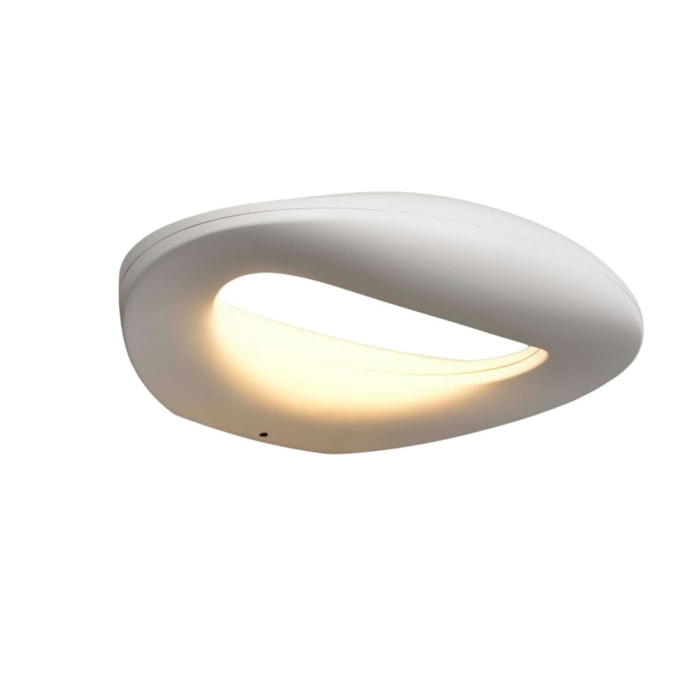Kosilum Wandleuchte aus Aluminium 30 cm, Weiß Weiß Metall