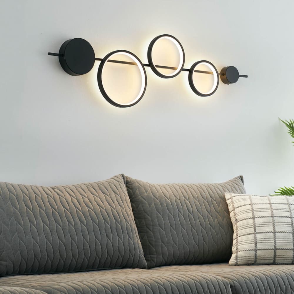 Applique en métal et aluminium noir 106 cm - Maisons du Monde