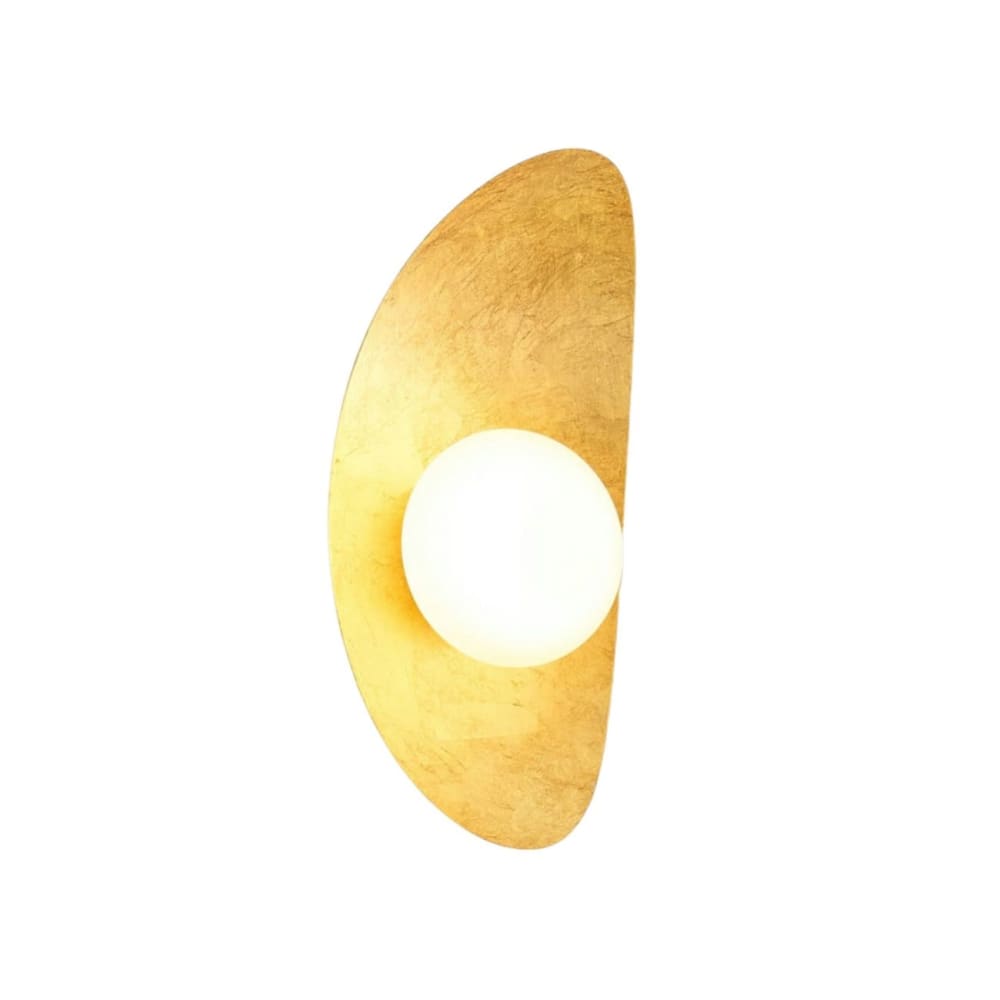 Kosilum Wandleuchte aus Aluminium 40 cm, Gold Gold Metall