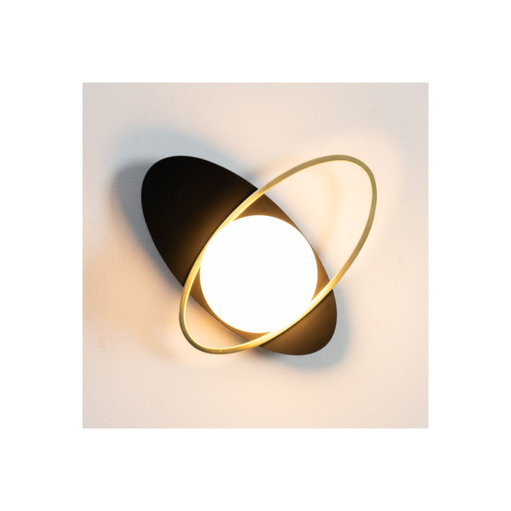 Applique en verre noir et doré 21 cm — vue 4