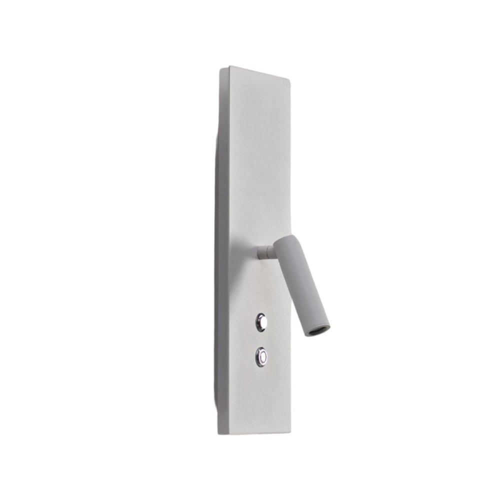 Kosilum LED-Leselicht mit Doppelschalter und USB-Aufladung - Hasta Weiß Metall