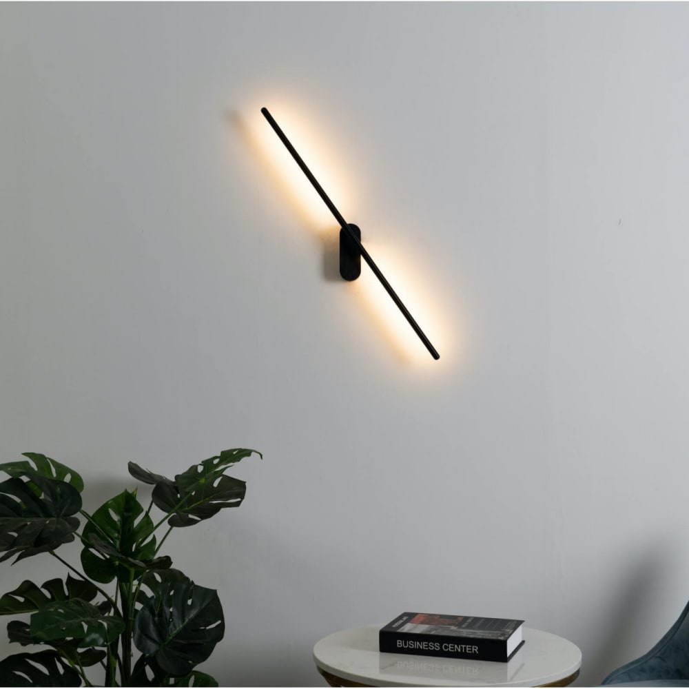 Applique en aluminium et acrylique noir 71.5 cm - Maisons du Monde