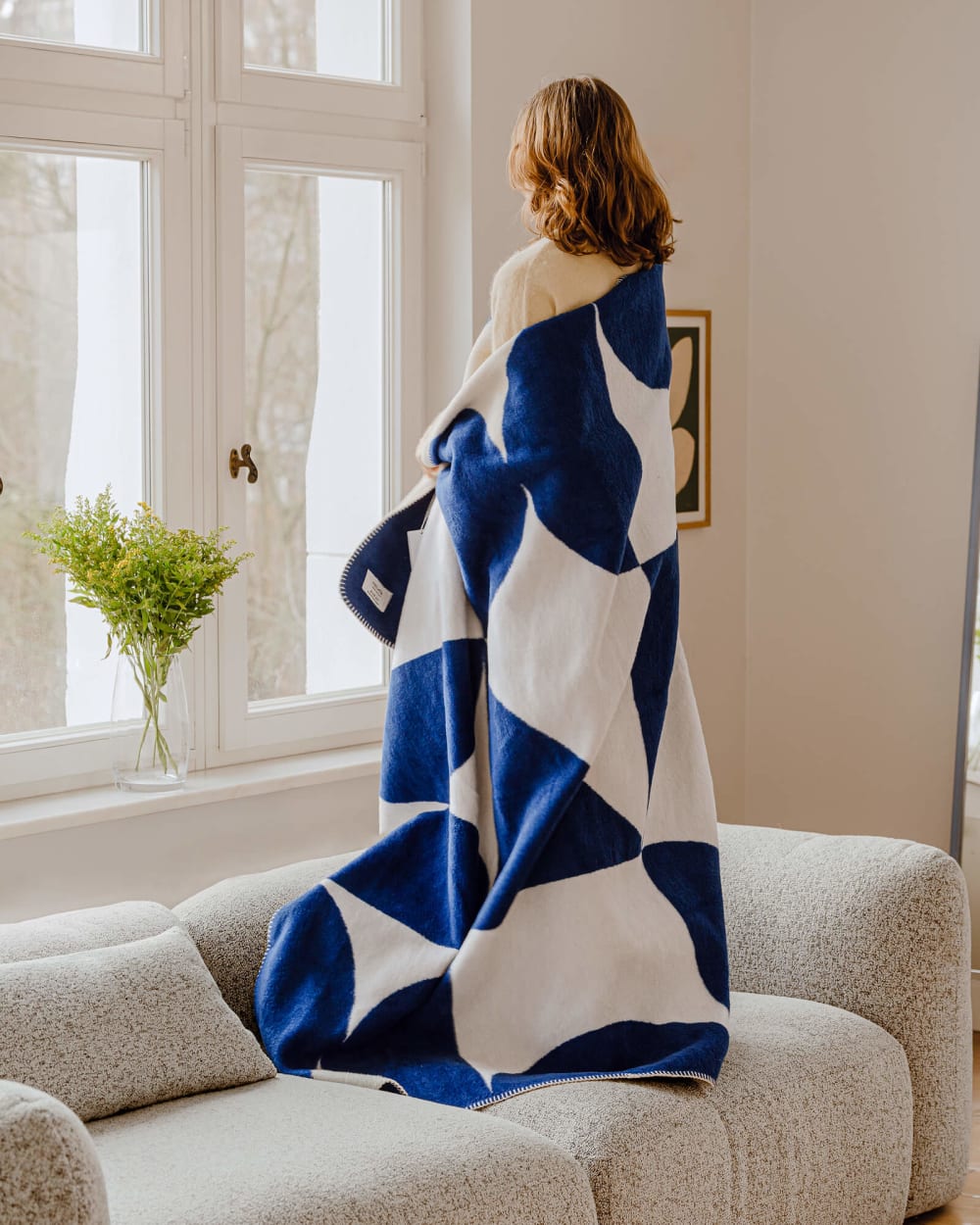 Plaid en coton noo.ma 200 x 150 cm - chaud et moderne — vue 3