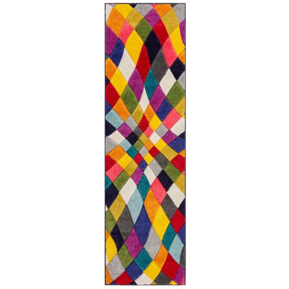Tapis design multicolore 60 x 230