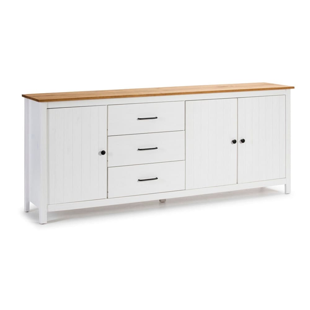 Buffet en bois blanc 190x40 cm