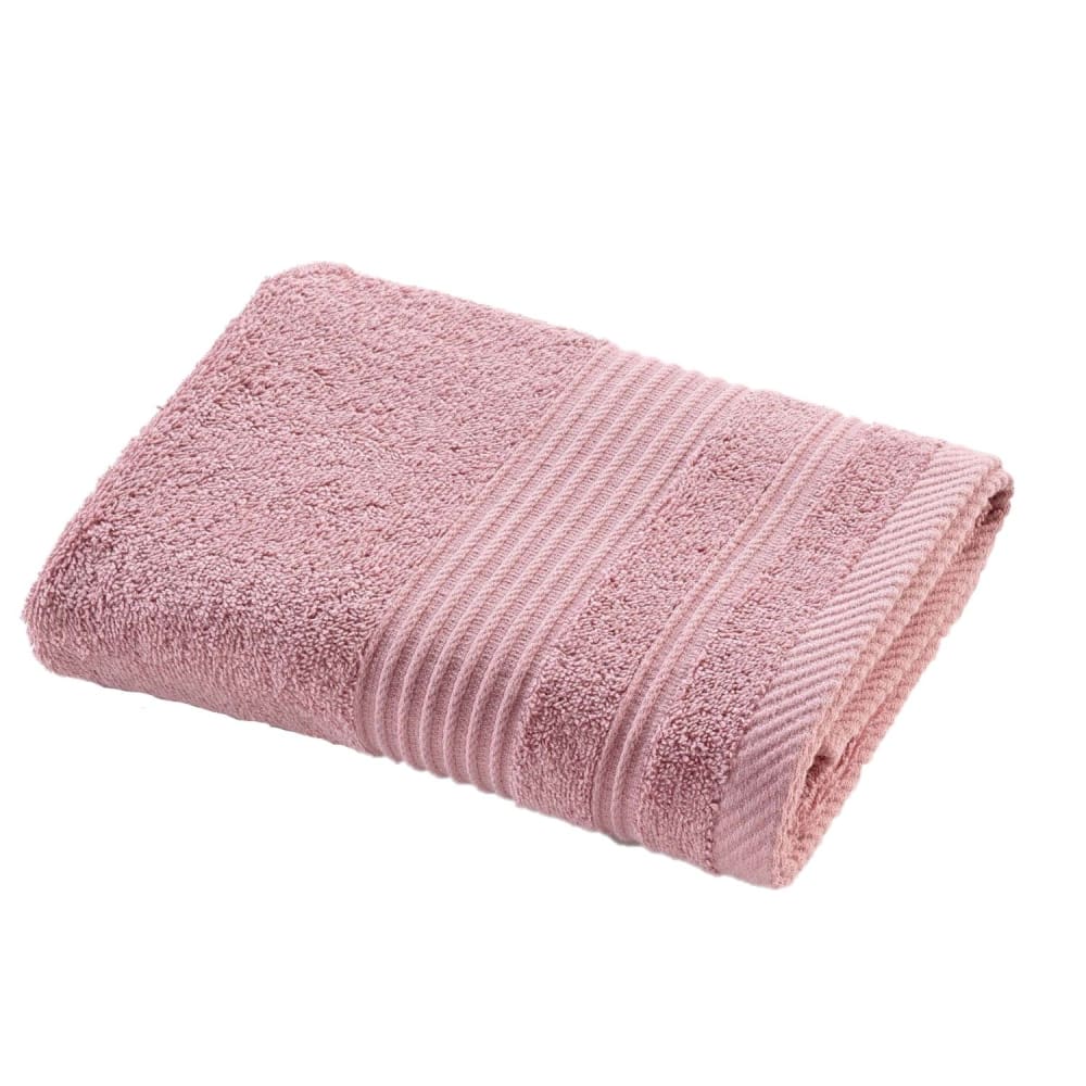 Serviette de toilette en éponge unie bois de rose 50 x 90 cm