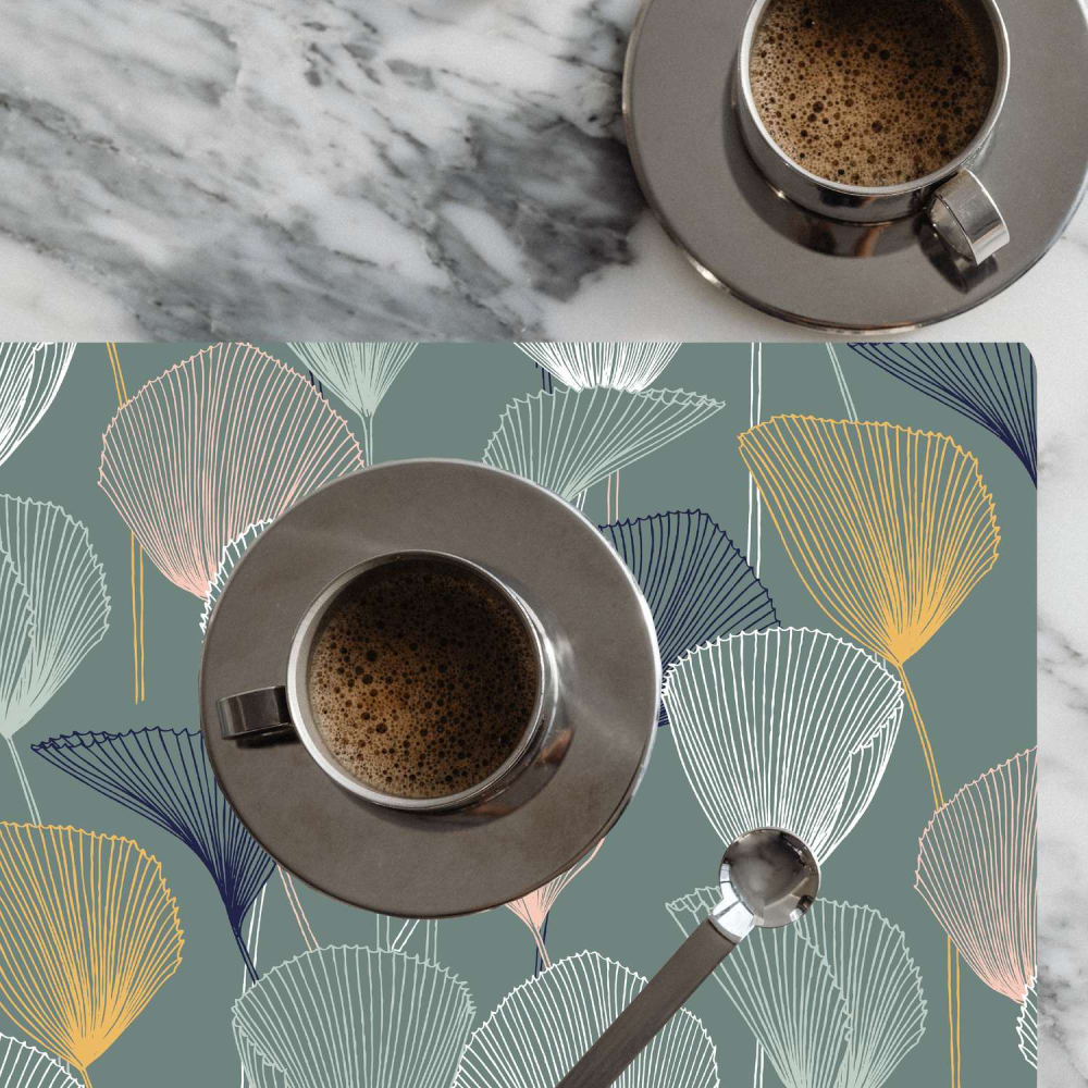 Lot de 6 sets de table cottey bleu 28 x 43 cm - Maisons du Monde