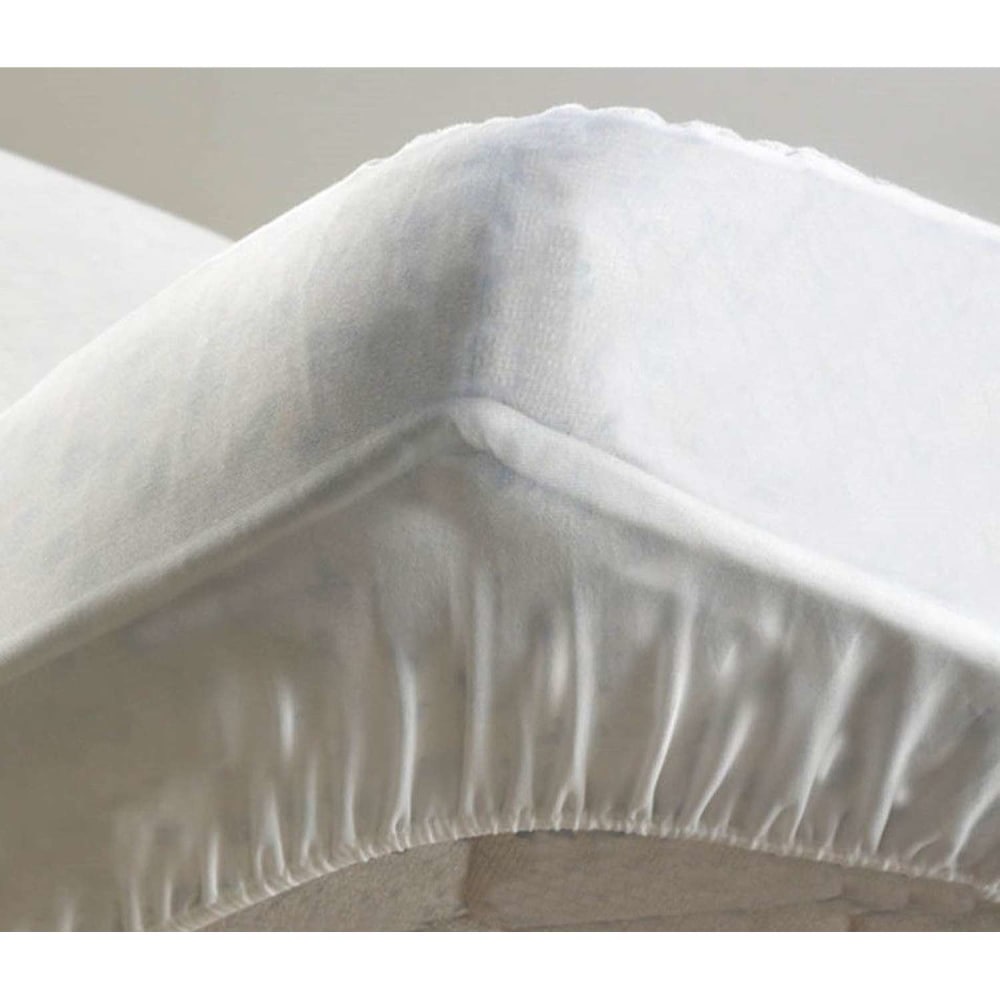Protège matelas molleton anti acarien blanc 90 x 190 cm - Maisons du Monde