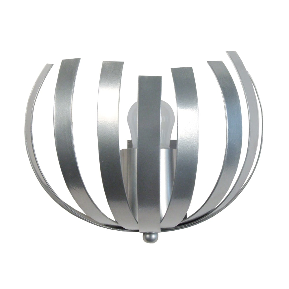 aplique de pared demi-globo metal aluminio