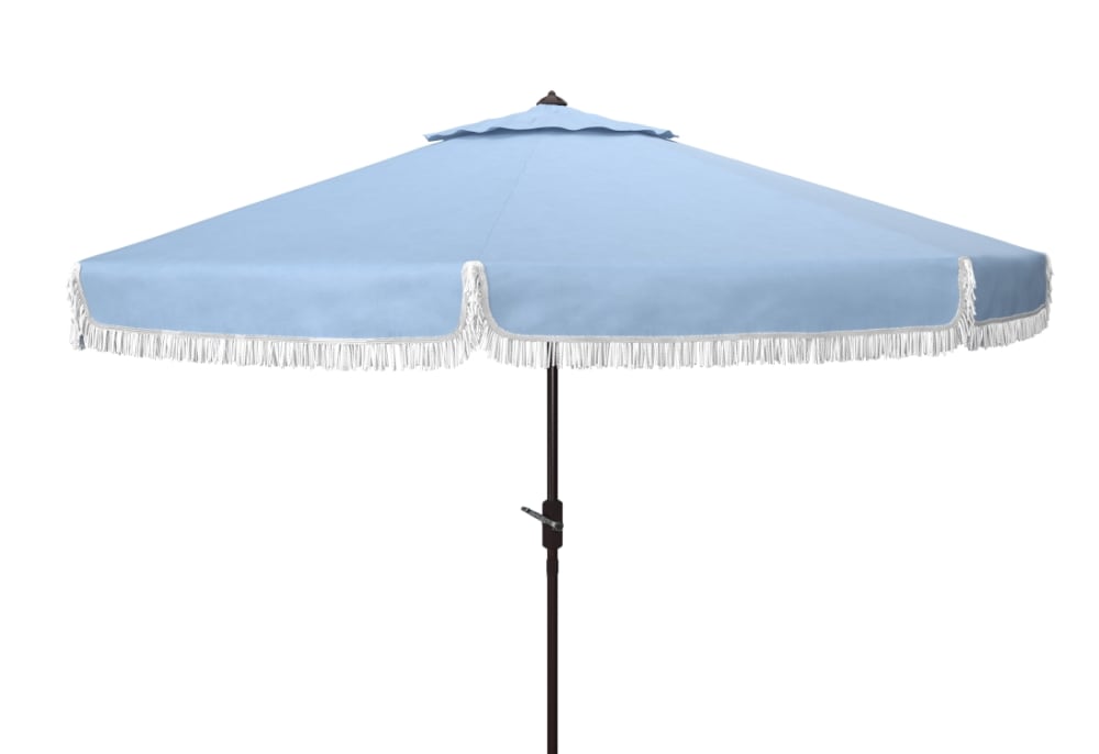 Parasol en métal bleu