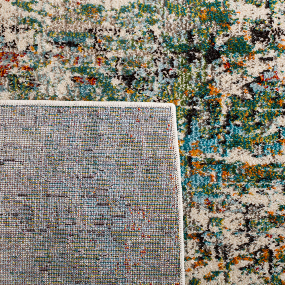 Tappeto Verde/Turchese/Multicolore 61 X 91 Cm-image