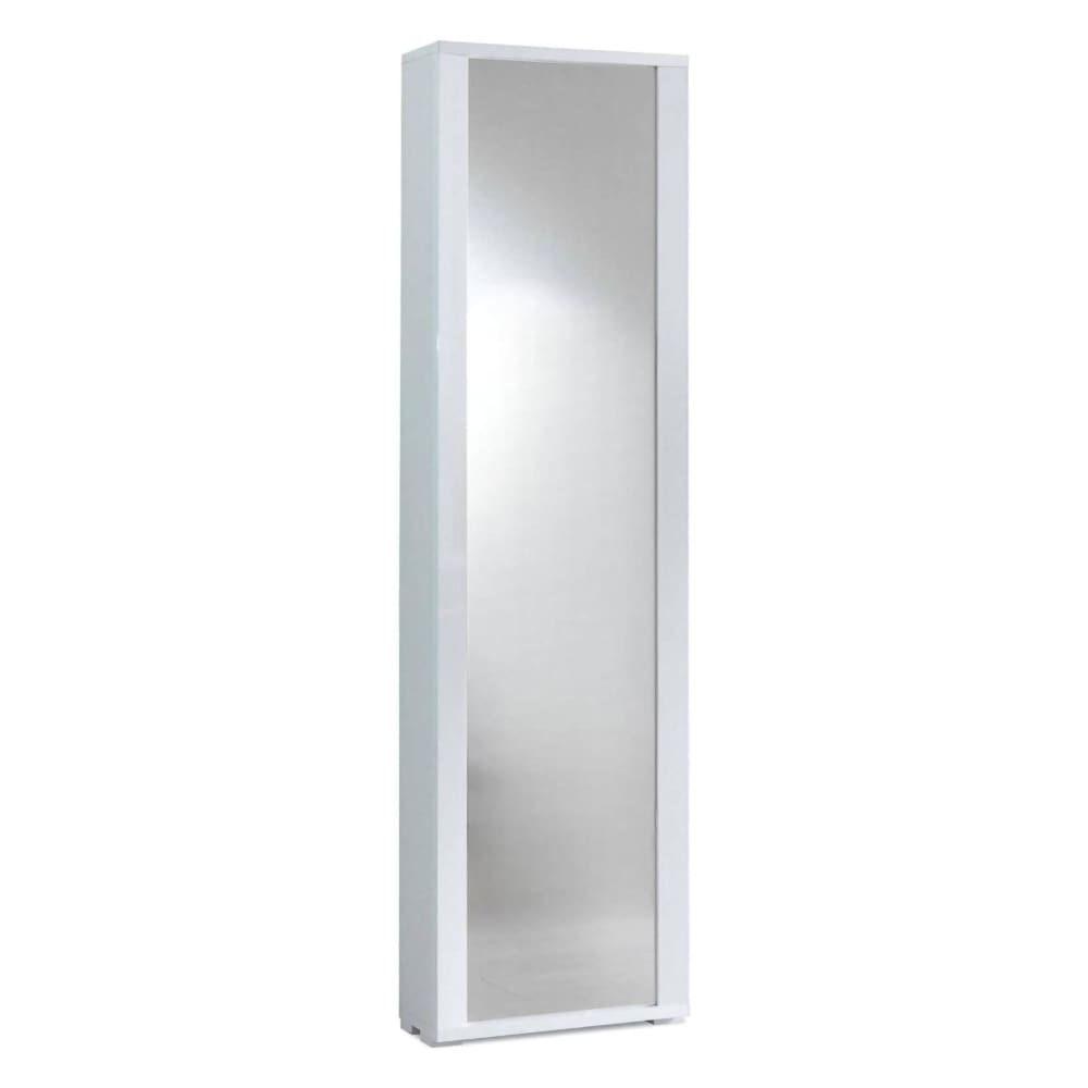 Dmora Schuhregal in weißer Holzoptik, 50 x 32 x 182 cm style modern - Holz