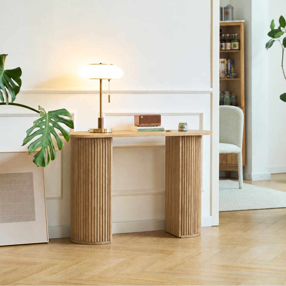Nordlys Konsolentisch aus Holz in Naturfarbe style seaside Braun Holz
