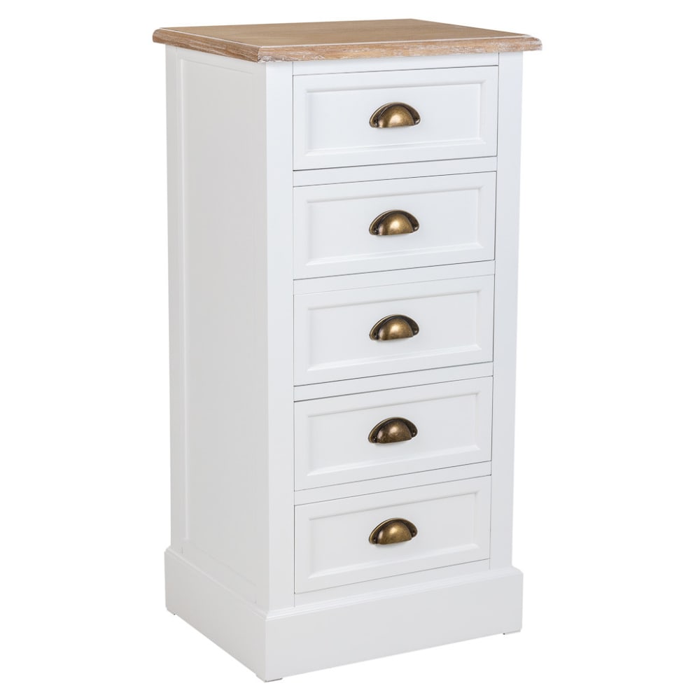 chiffonnier blanc 45x35x90h