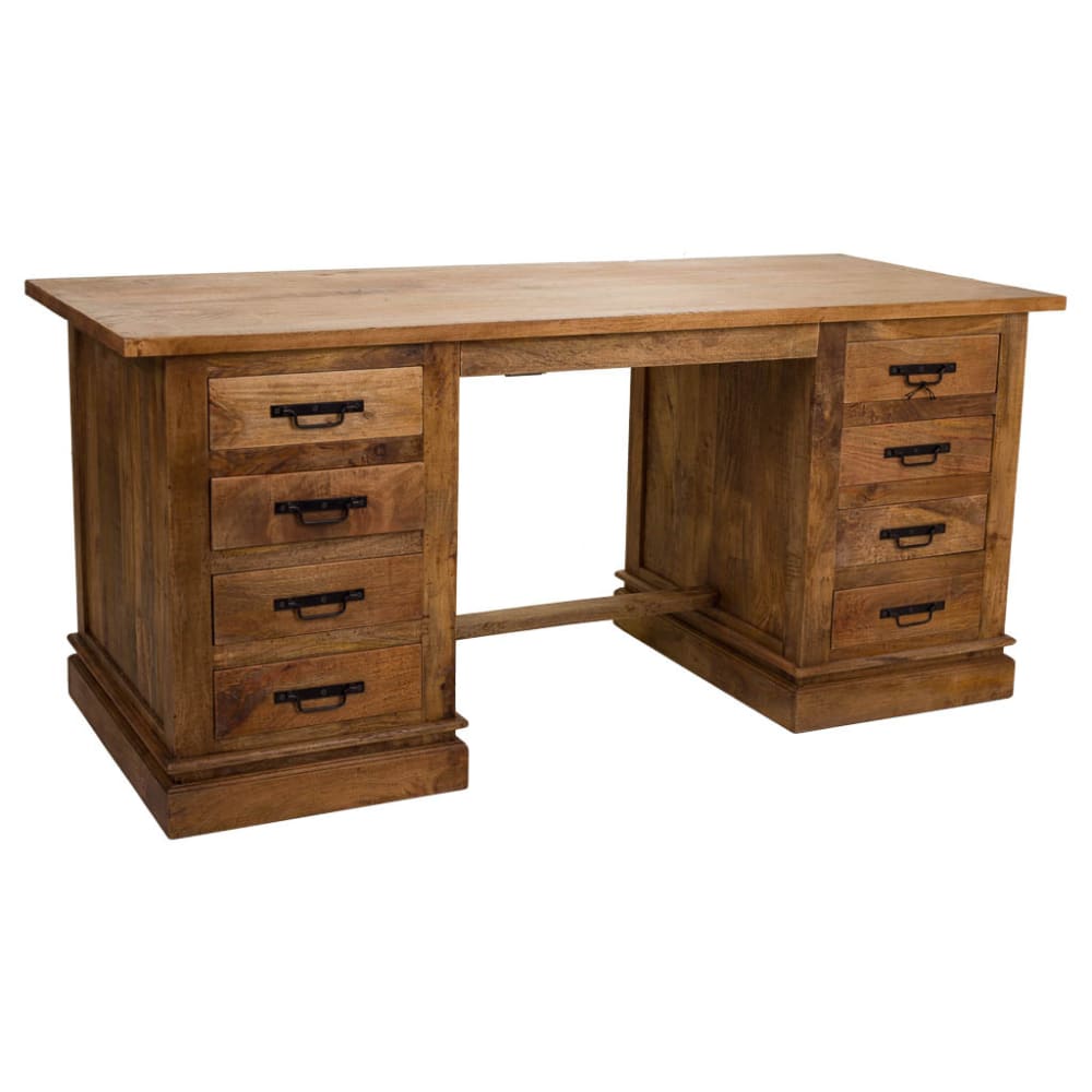 bureau en bois marron