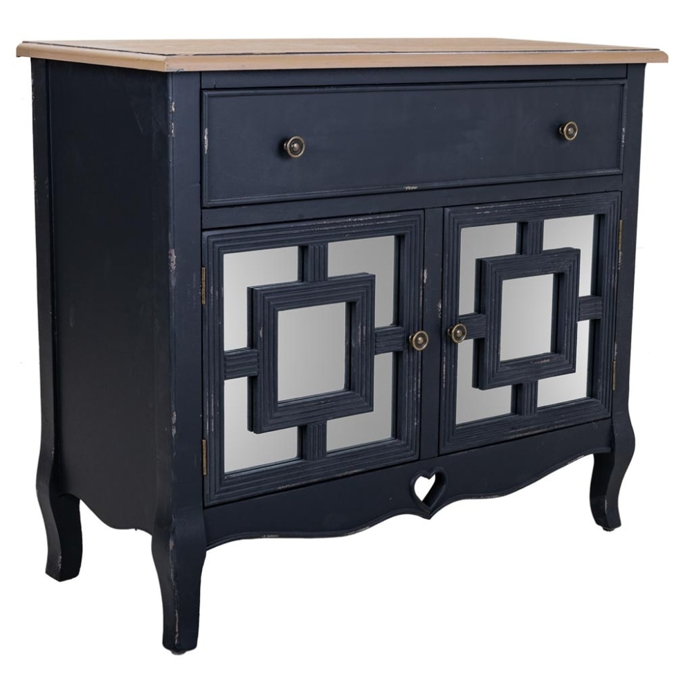 Wanderlust deco Holz-Konsole, 83x36x72, schwarz - Holz