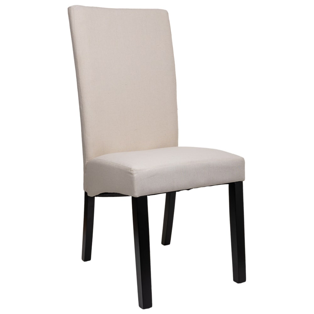 Wanderlust deco Holzstuhl, gepolstert, 49x48x42/102 cm, cremefarben style classic chic Beige Baumwolle