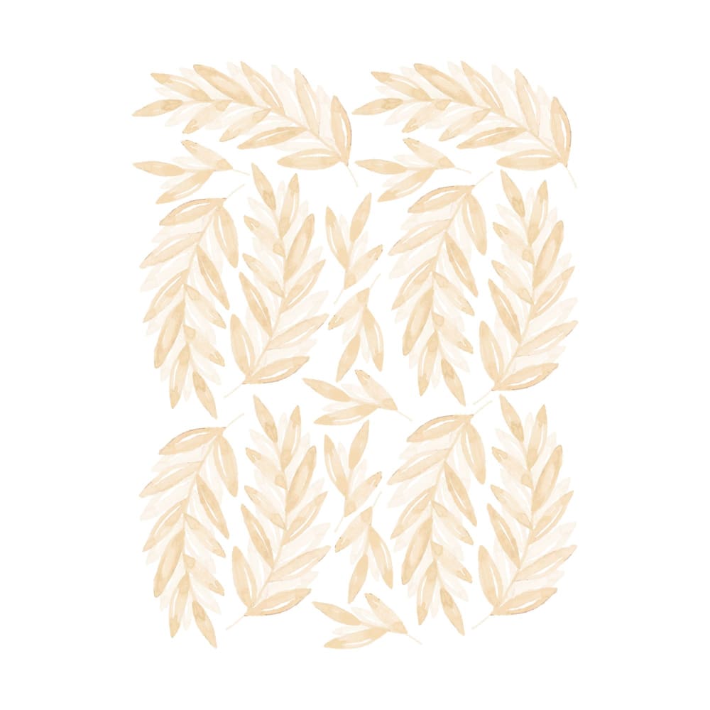 Nicolasito Stickers plantes de laurier beige - Pva - Polyacétate De Vinyle