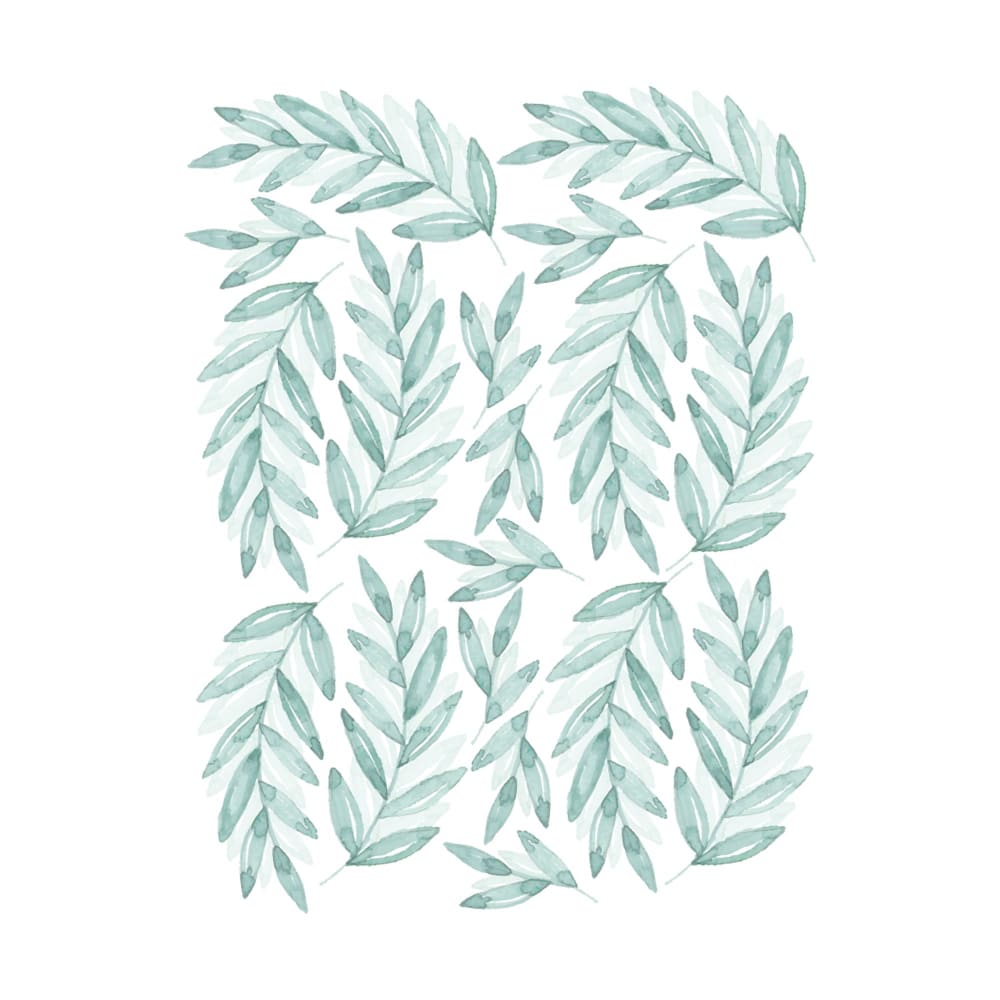 Nicolasito Stickers plantes de laurier aqua Vert Pva - Polyacétate De Vinyle