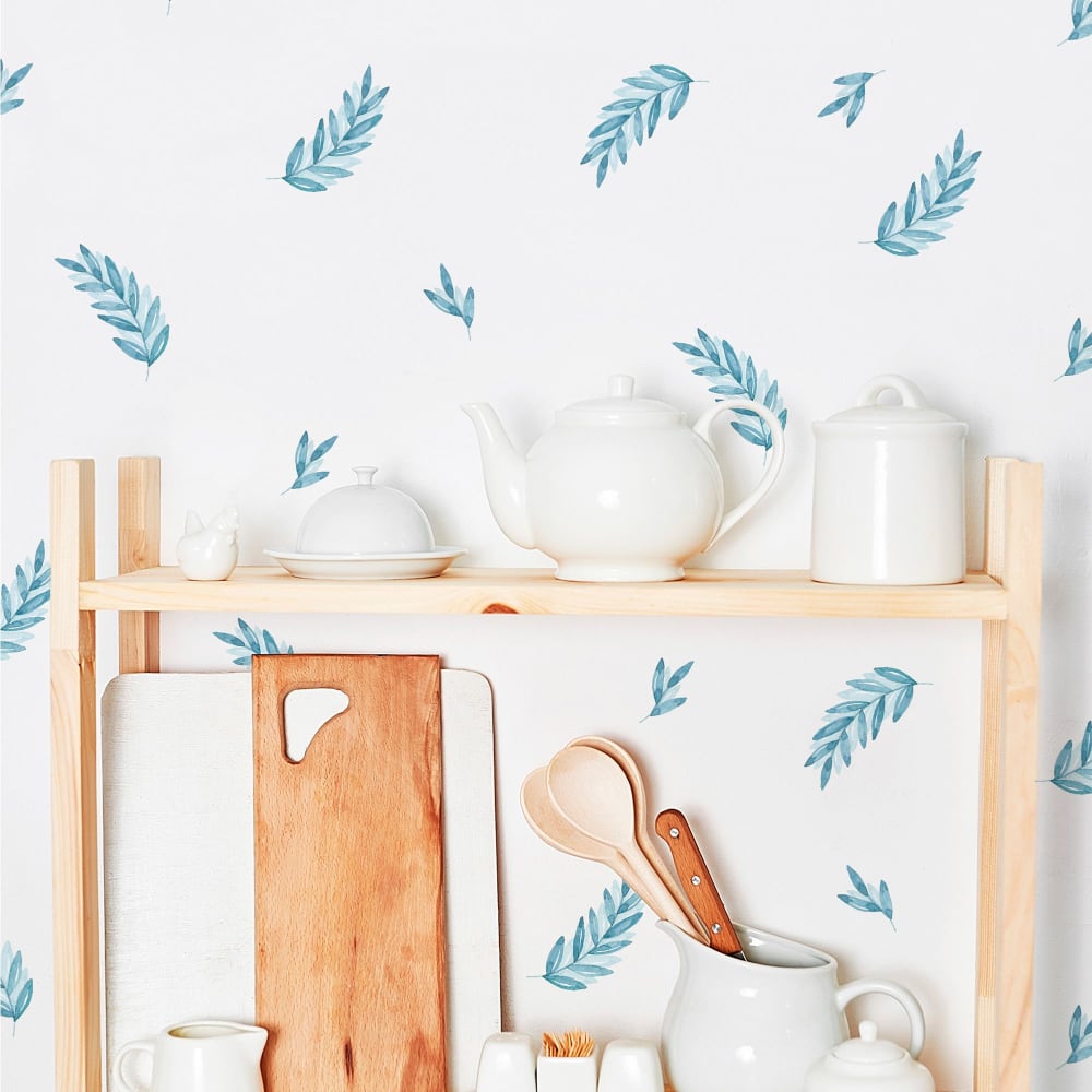 Stickers plantes de laurier aquamarine - Maisons du Monde
