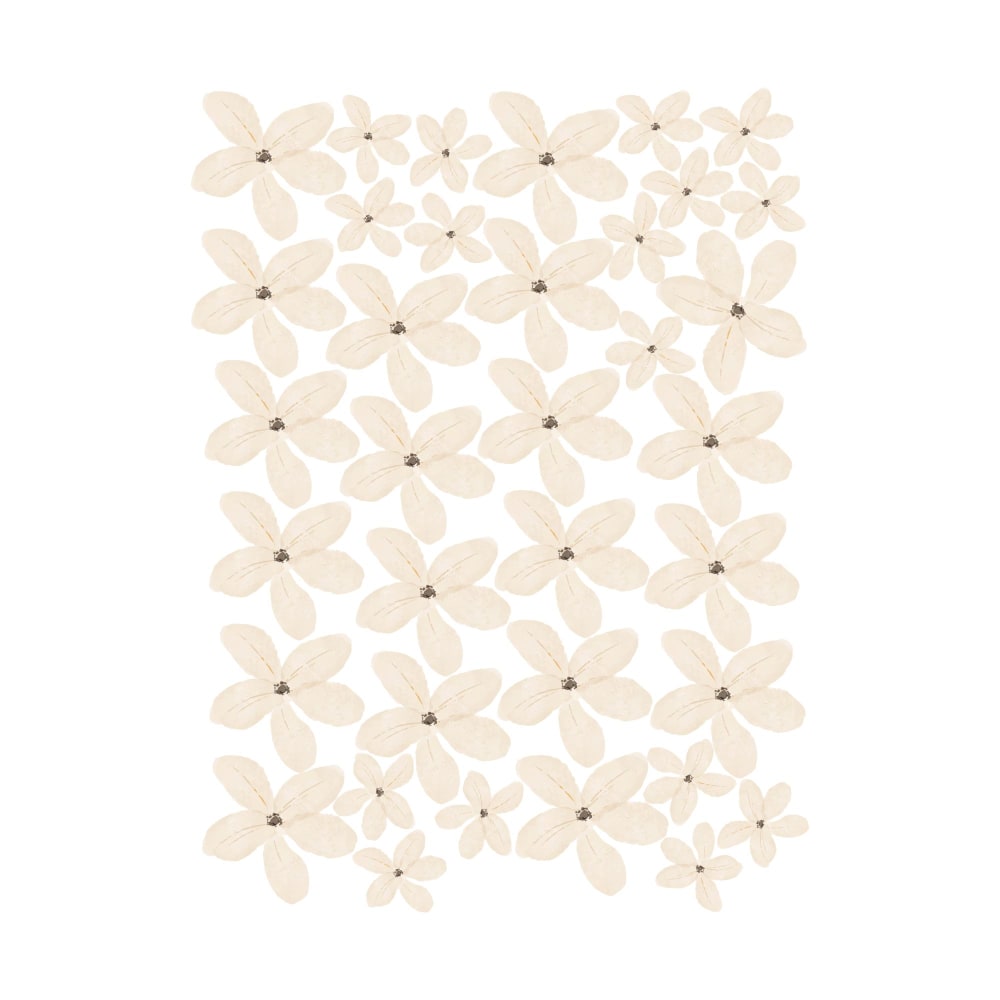 Nicolasito Stickers fleurs bohème beige - Pva - Polyacétate De Vinyle