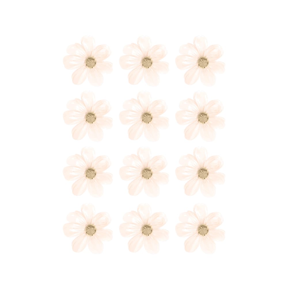 Nicolasito Stickers fleurs de marguerite beige - Pva - Polyacétate De Vinyle