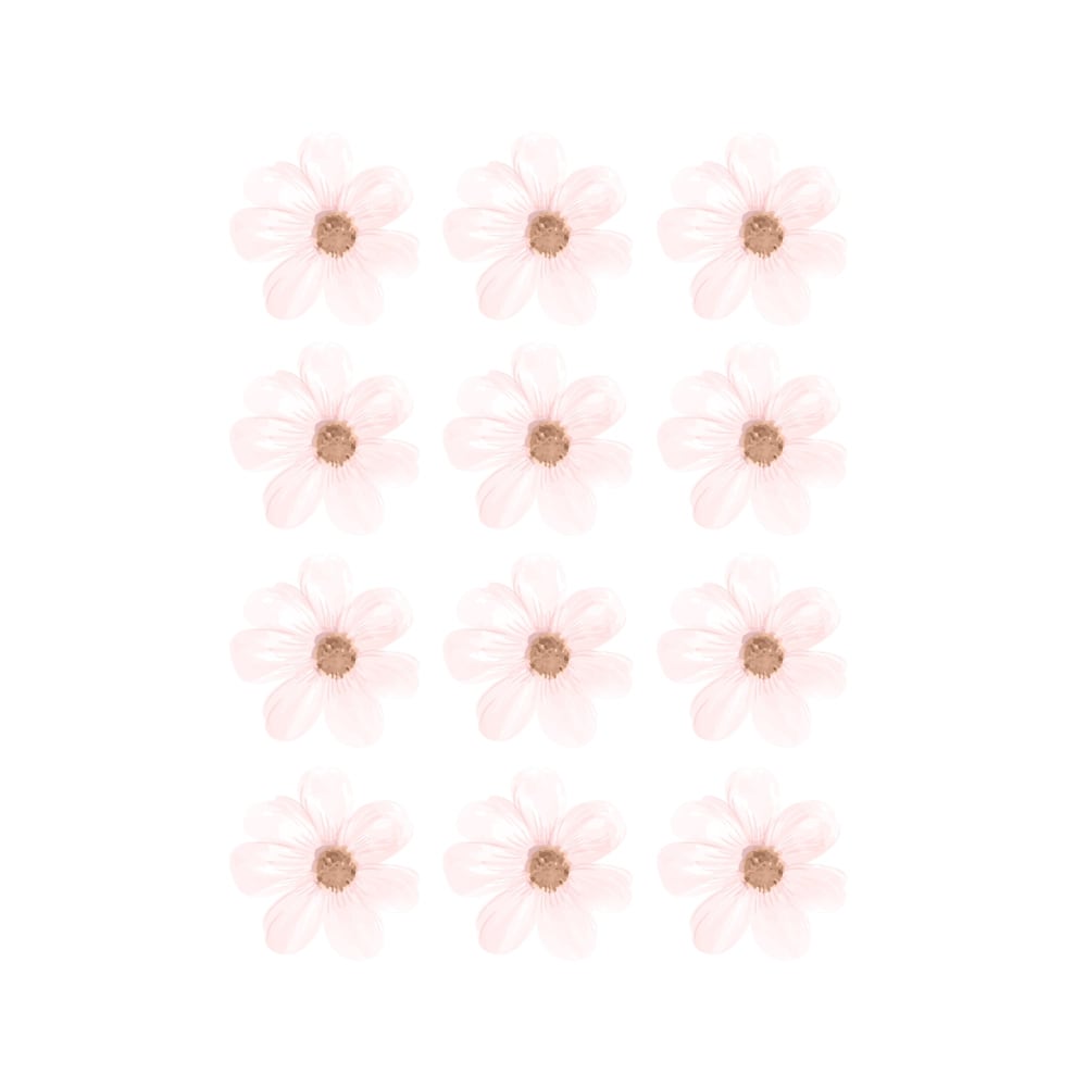 Nicolasito Stickers fleurs de marguerite rose - Pva - Polyacétate De Vinyle