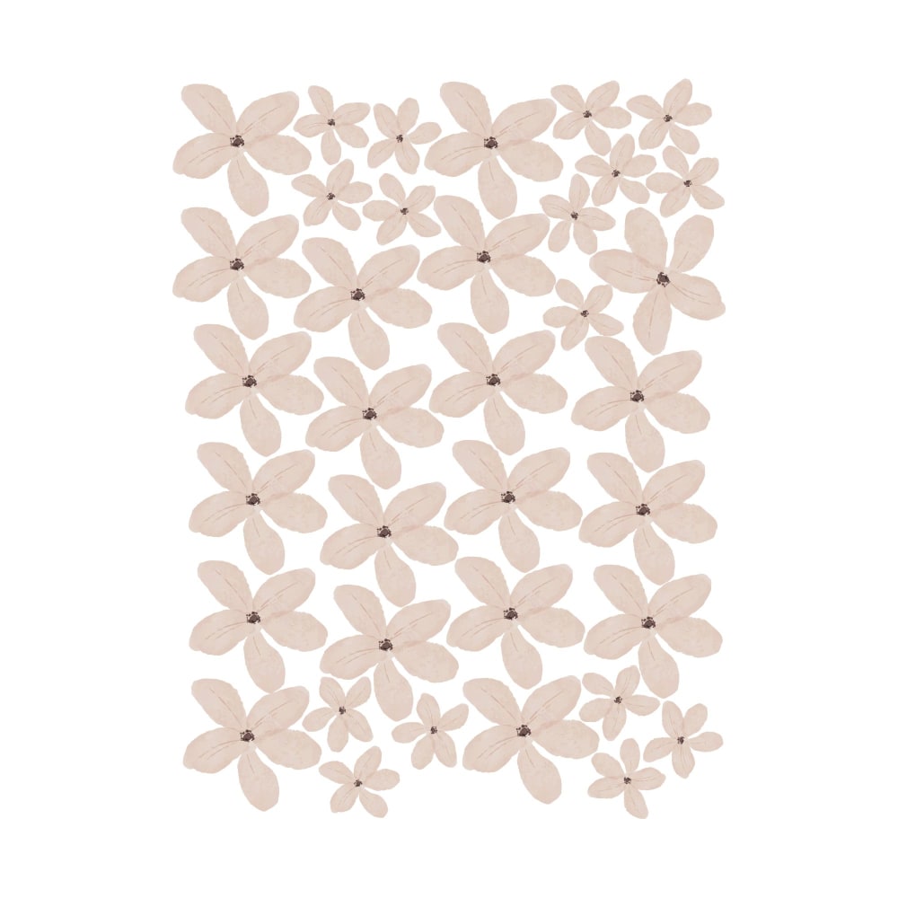 Nicolasito Stickers fleurs bohèmes rose clair - Pva - Polyacétate De Vinyle