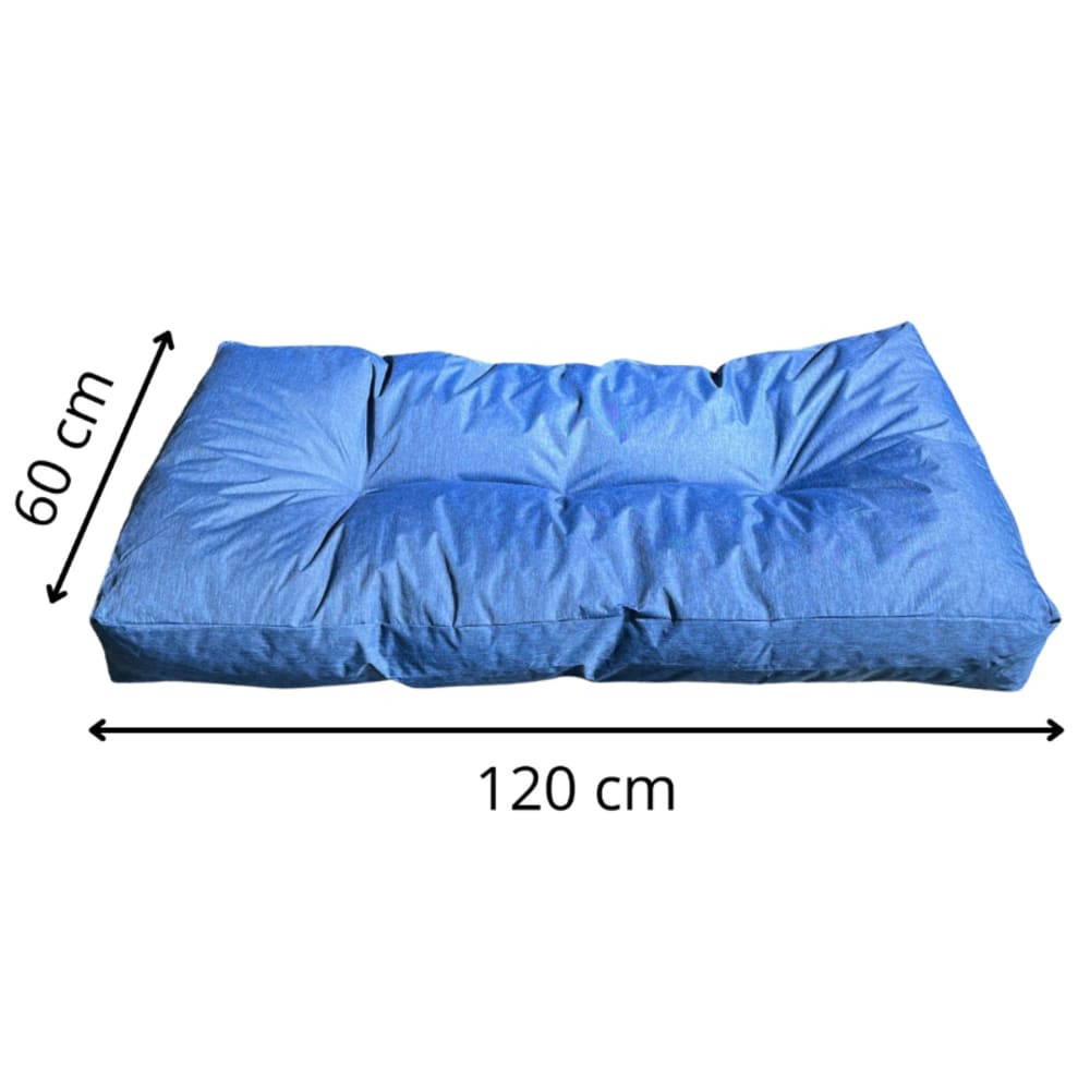 Coussin palette en polyester 120x60 cm bleu - Maisons du Monde