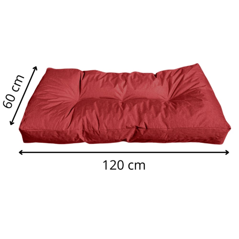 Coussin palette en polyester 120x60 cm rouge - Maisons du Monde