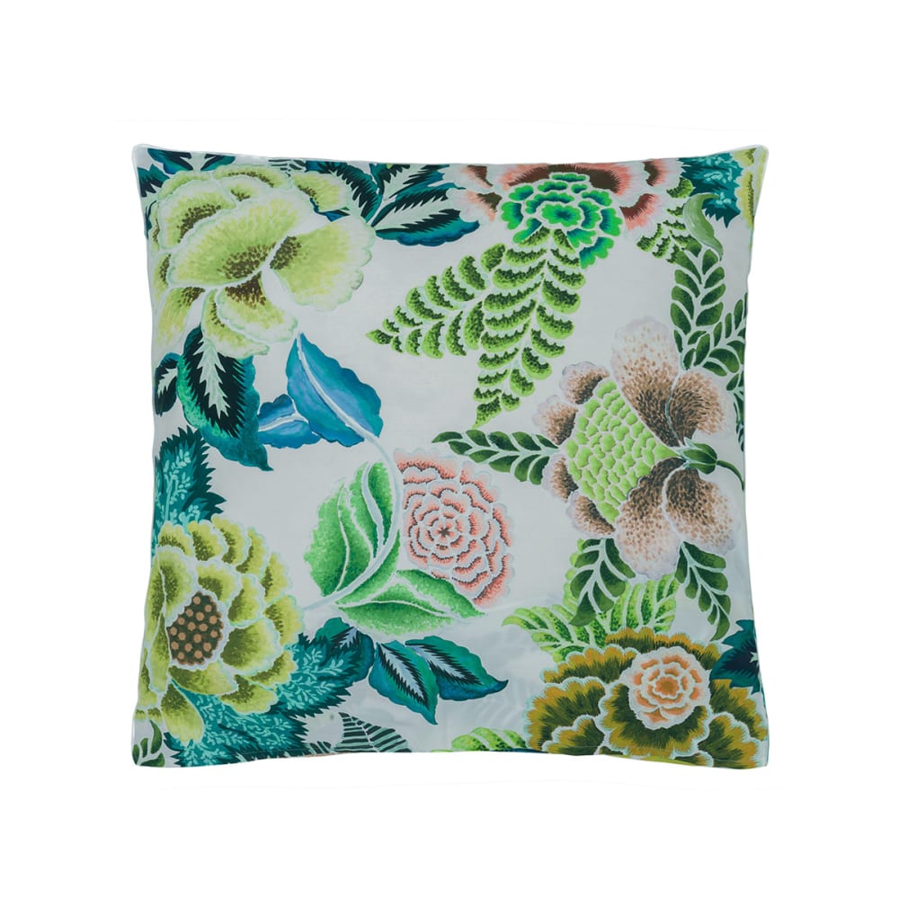 Taie d'oreiller imprimée en percale de coton vert 65x65cm — vue 3