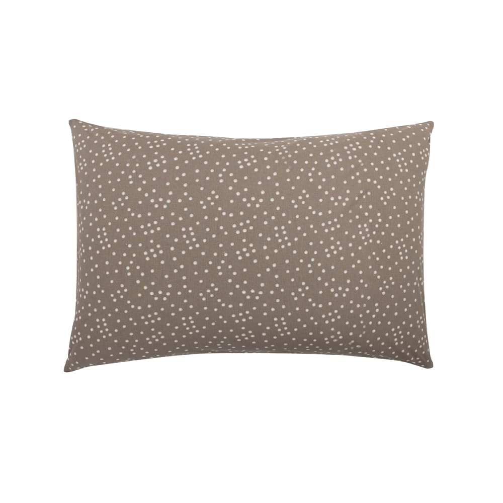 Taie d'oreiller imprimée en bambou marron 50x70