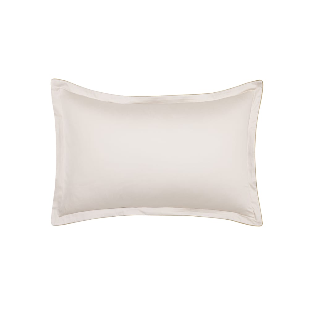 Taie d'oreiller imprimée en jacquard de coton beige 50x75