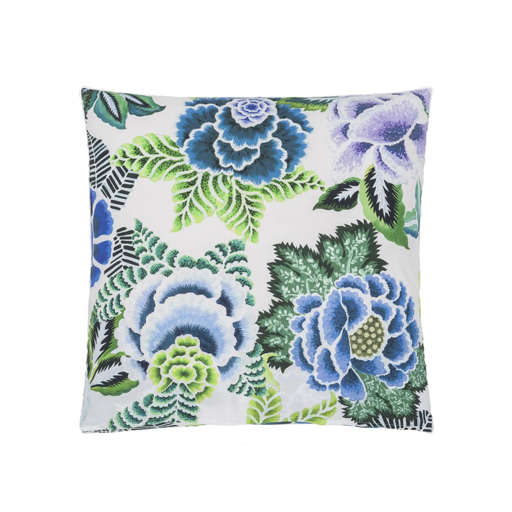 Taie d'oreiller imprimée en percale de coton bleu 65x65cm — vue 3