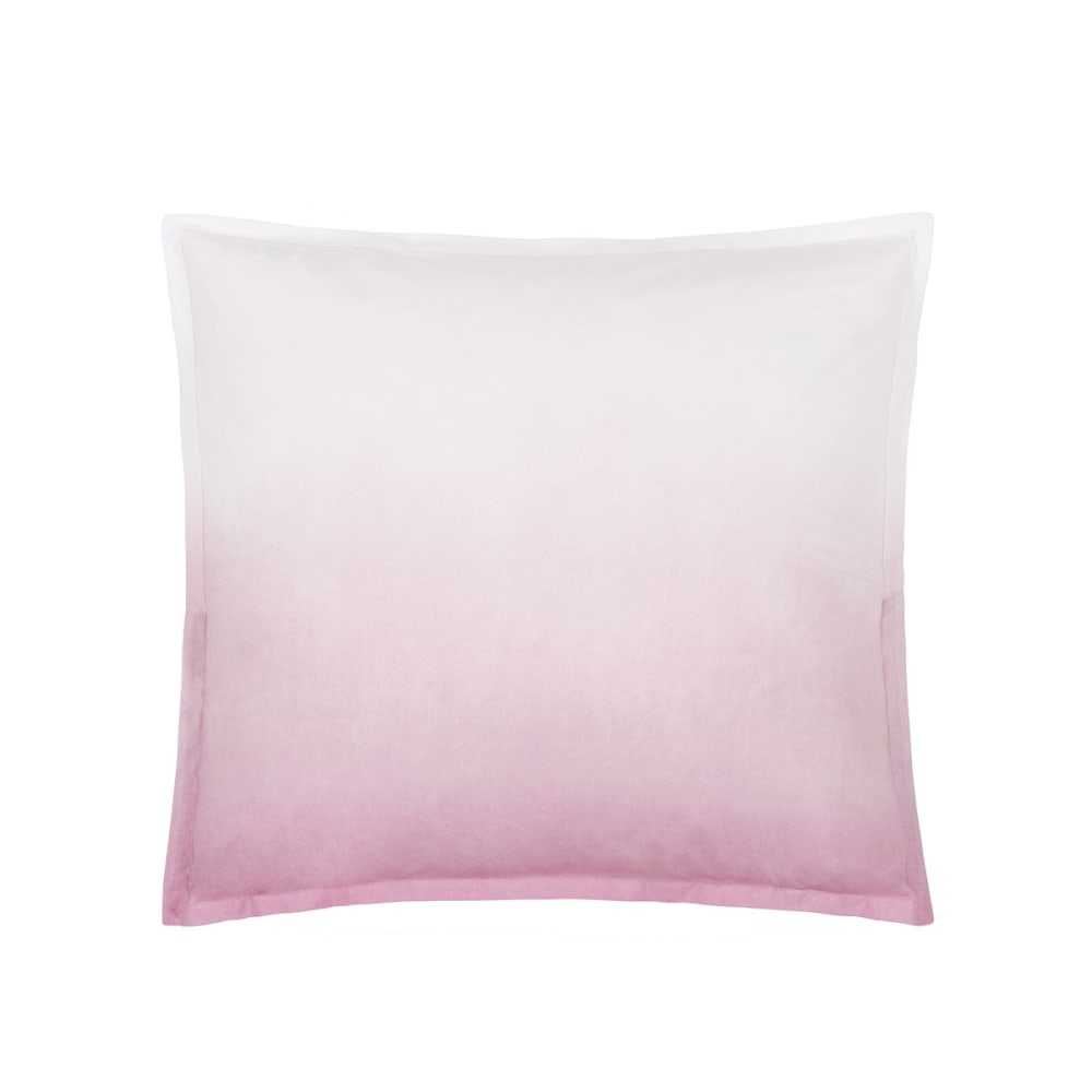 Taie d'oreiller unie en percale de coton rose 65x65