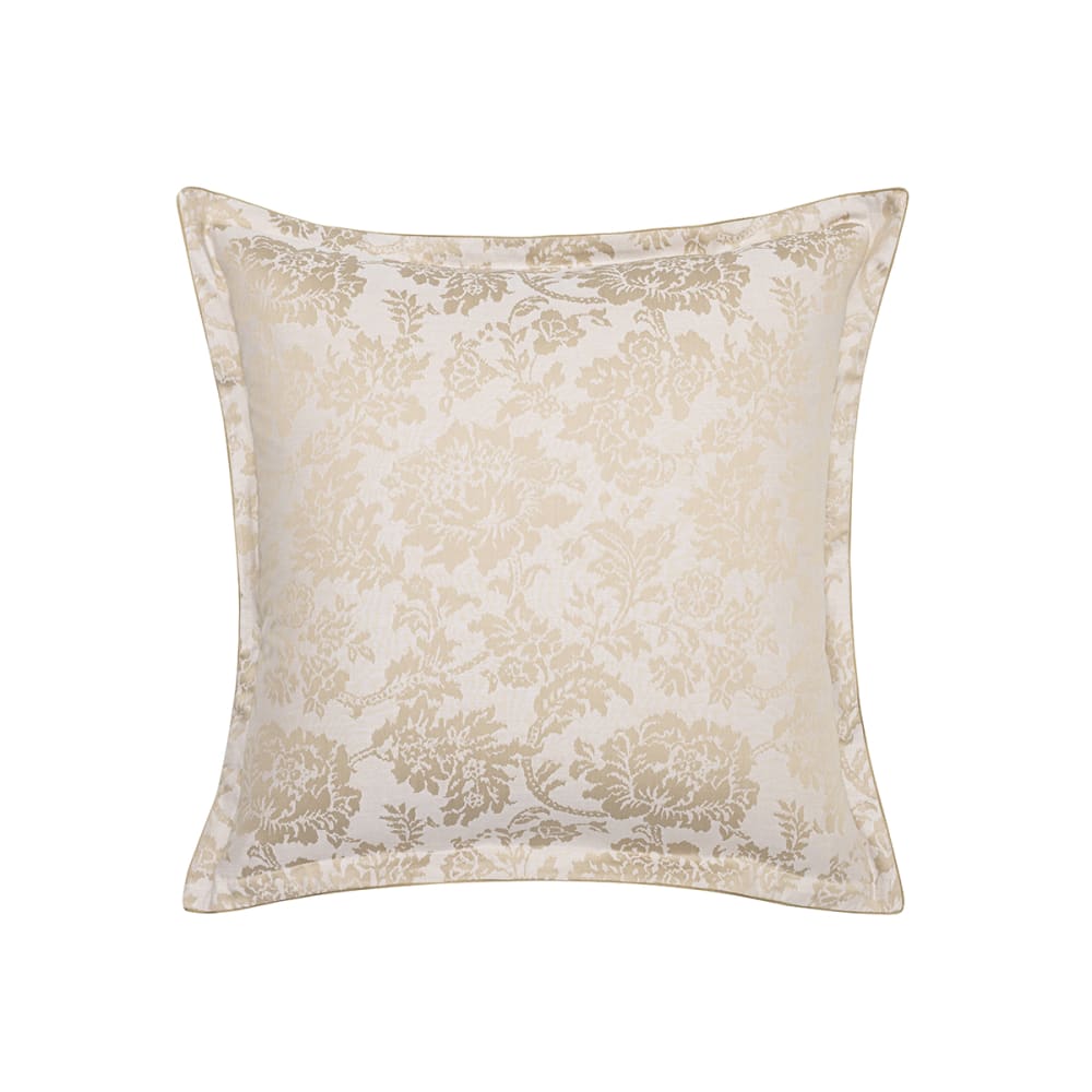 Taie d'oreiller imprimée en jacquard de coton beige 65x65