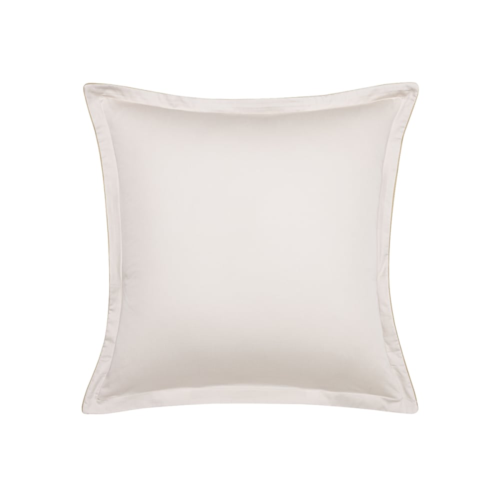 Taie d'oreiller imprimée en jacquard de coton beige 65x65