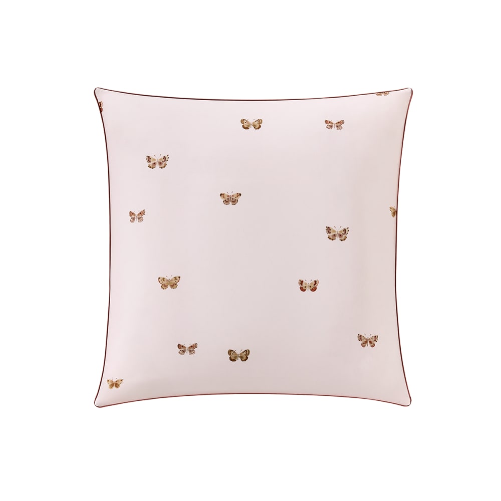 Taie d'oreiller imprimée en percale de coton rose 65x65