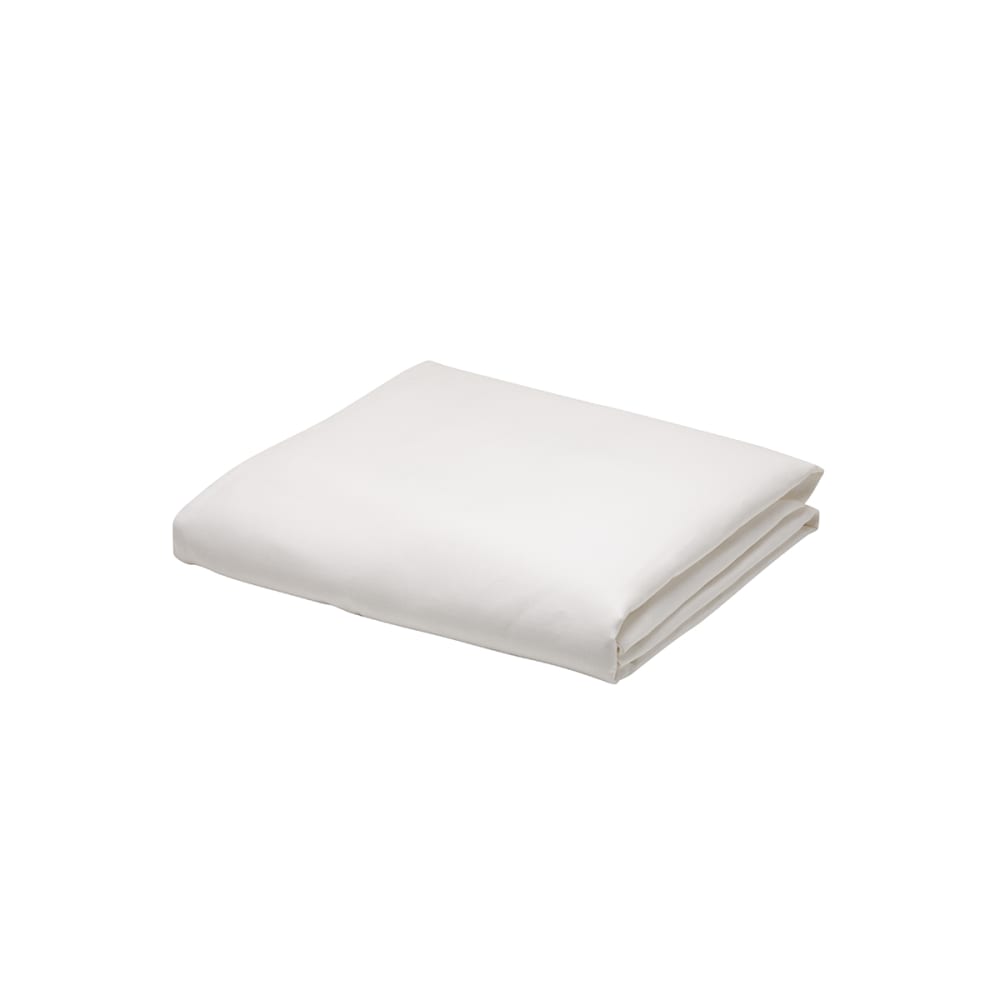Drap plat uni en lin blanc 240x300