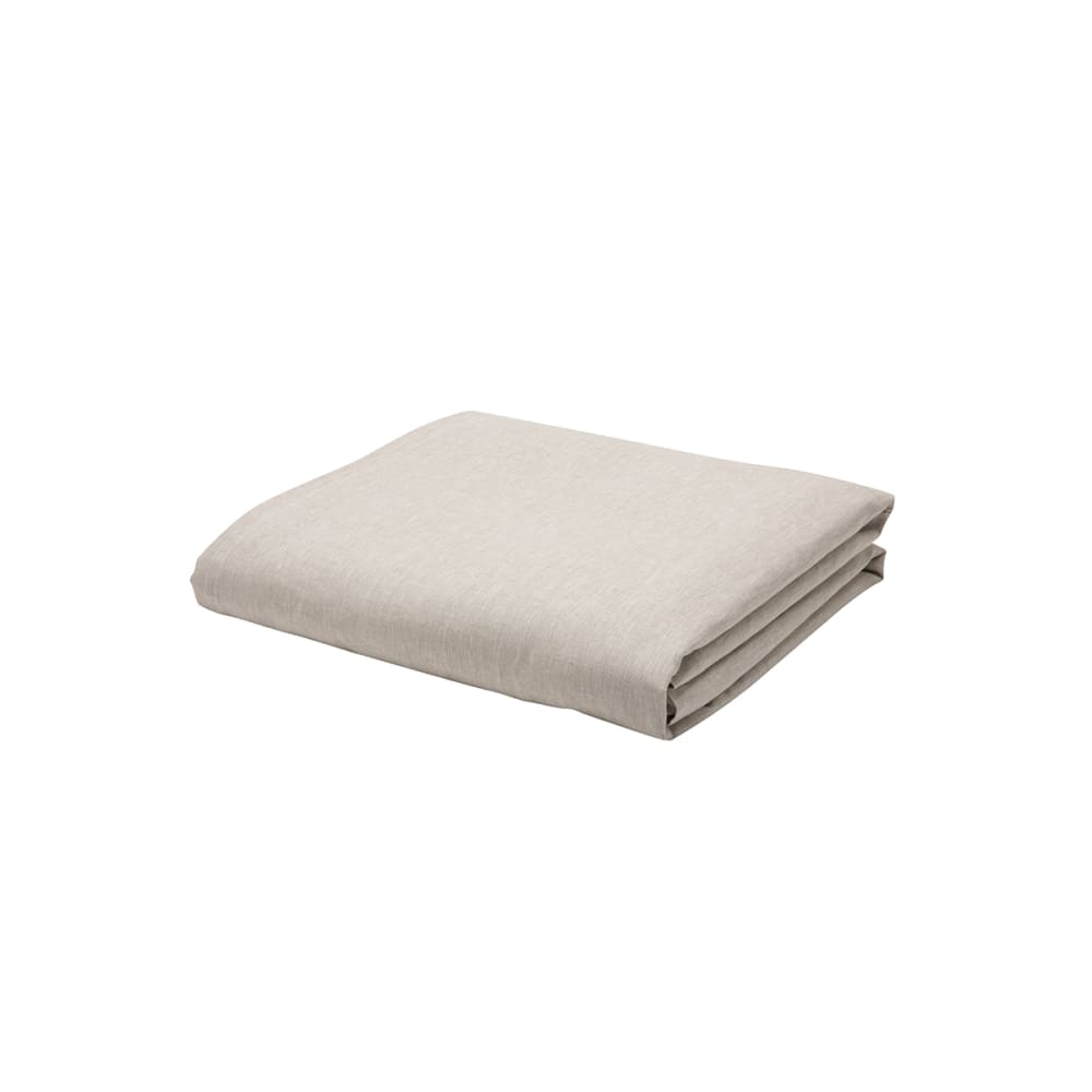 Drap plat uni en lin beige 240x300