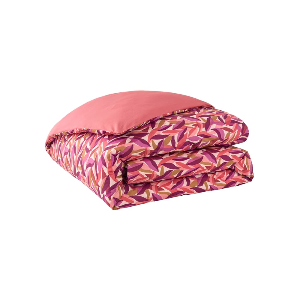 Housse de couette imprimée en percale de coton rose 140x200 — vue 3