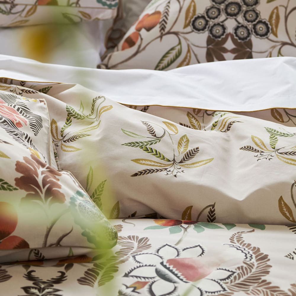 Housse de couette imprimée en percale de coton beige 200x200 — vue 4