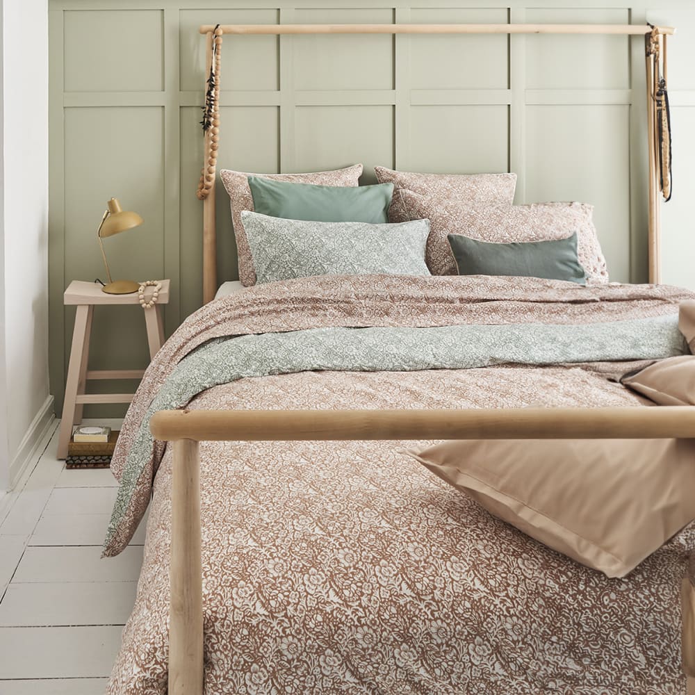 Parure imprimée en percale de coton multicolore 140x200