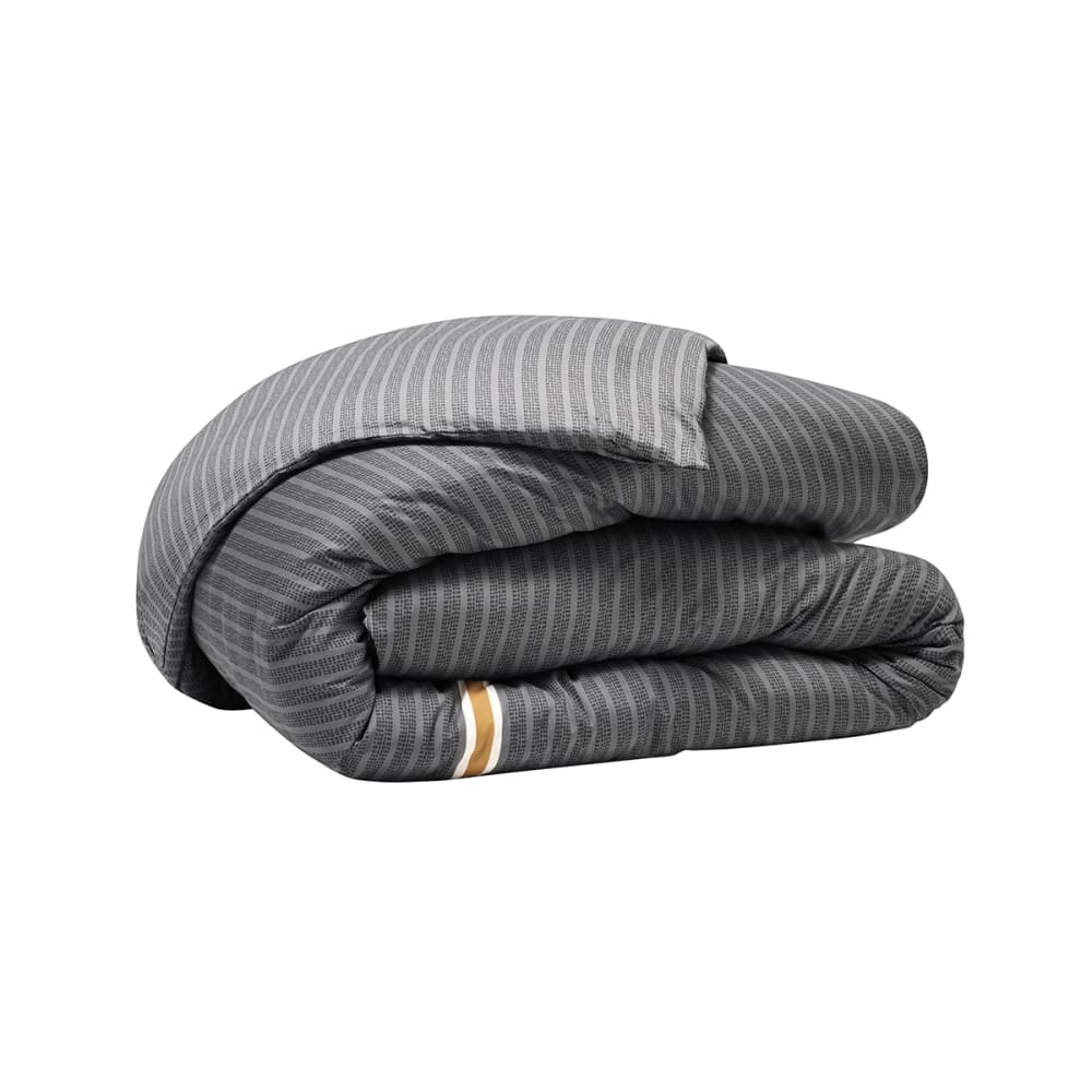 Parure de lit imprimée en lyocelle gris 200x200 - Maisons du Monde